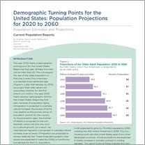 This report highlights projected demographic changes of slower growth, considerable aging, and increased racial and ethnic diversity.