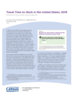 Travel Time to Work in the United States: 2019