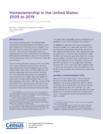 Homeownership in the United States: 2005 to 2019