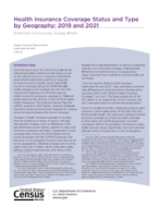 Health Insurance Coverage Status and Type by Geography: 2019 and 2021