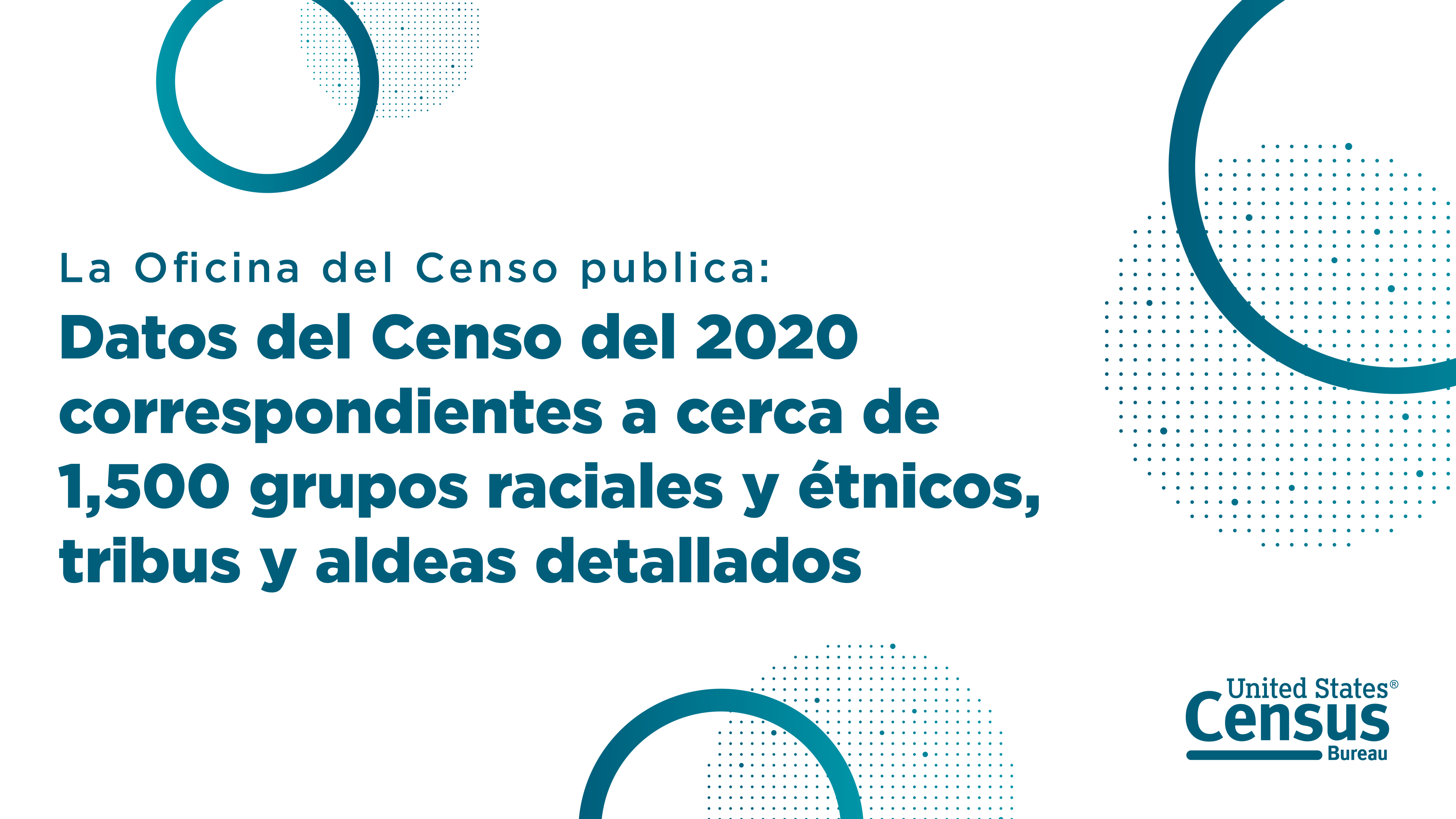 La Oficina del Censo publica datos del Censo del 2020 correspondientes a cerca de 1,500 grupos raciales y étnicos, tribus y aldeas detallados