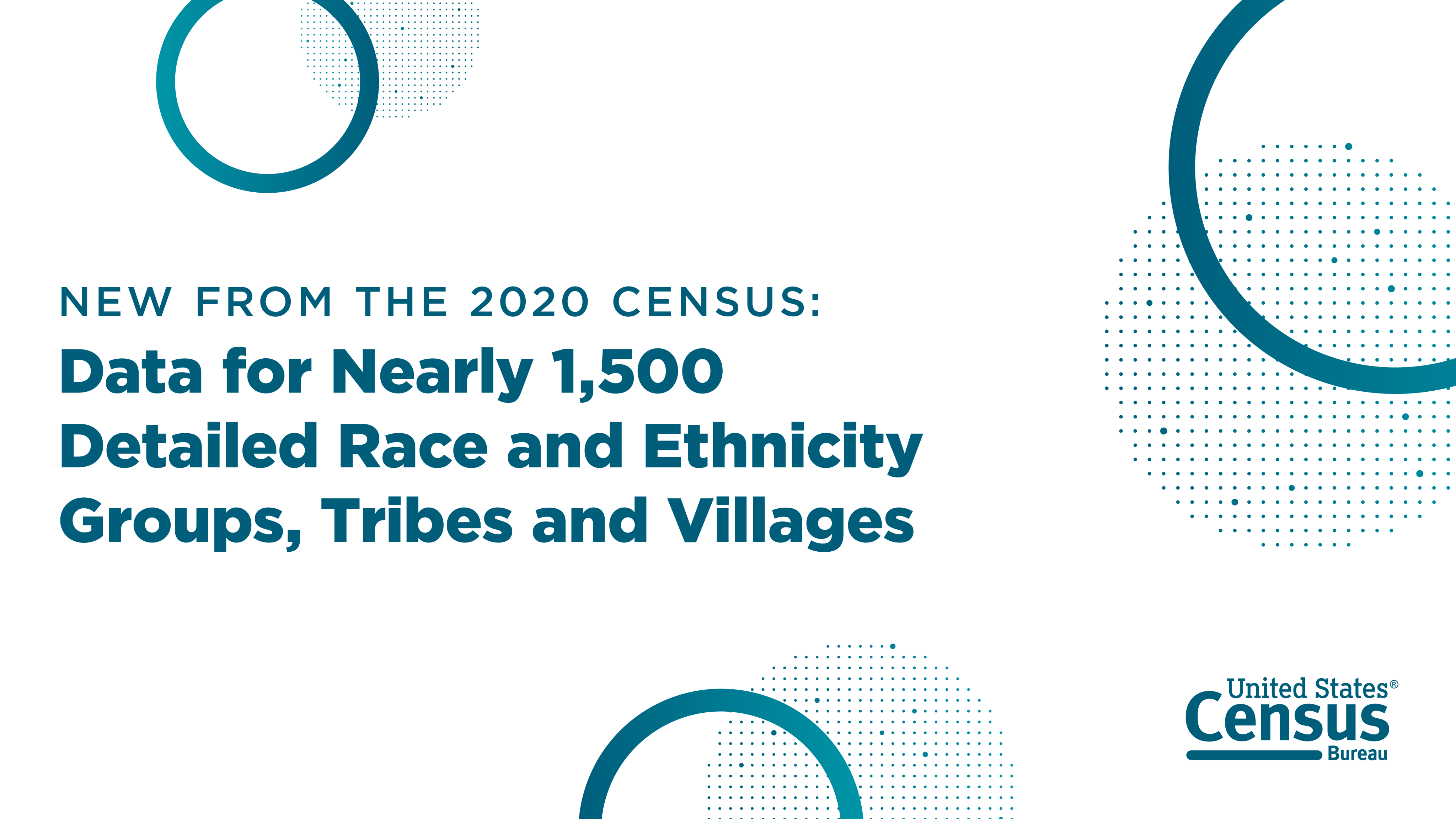 New from the 2020 Census: Data for Nearly 1,500 Detailed Race and Ethnicity Groups, Tribes and Villages