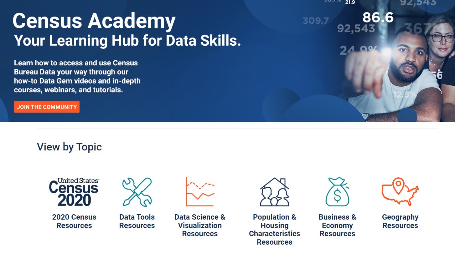 Census Academy Homepage