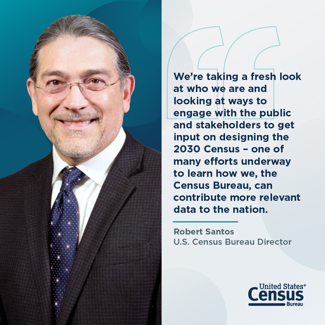 Your input will help design a better 2030 Census.