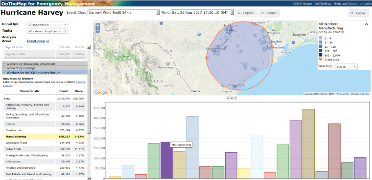 Screenshot of OnTheMap for Emergency Management