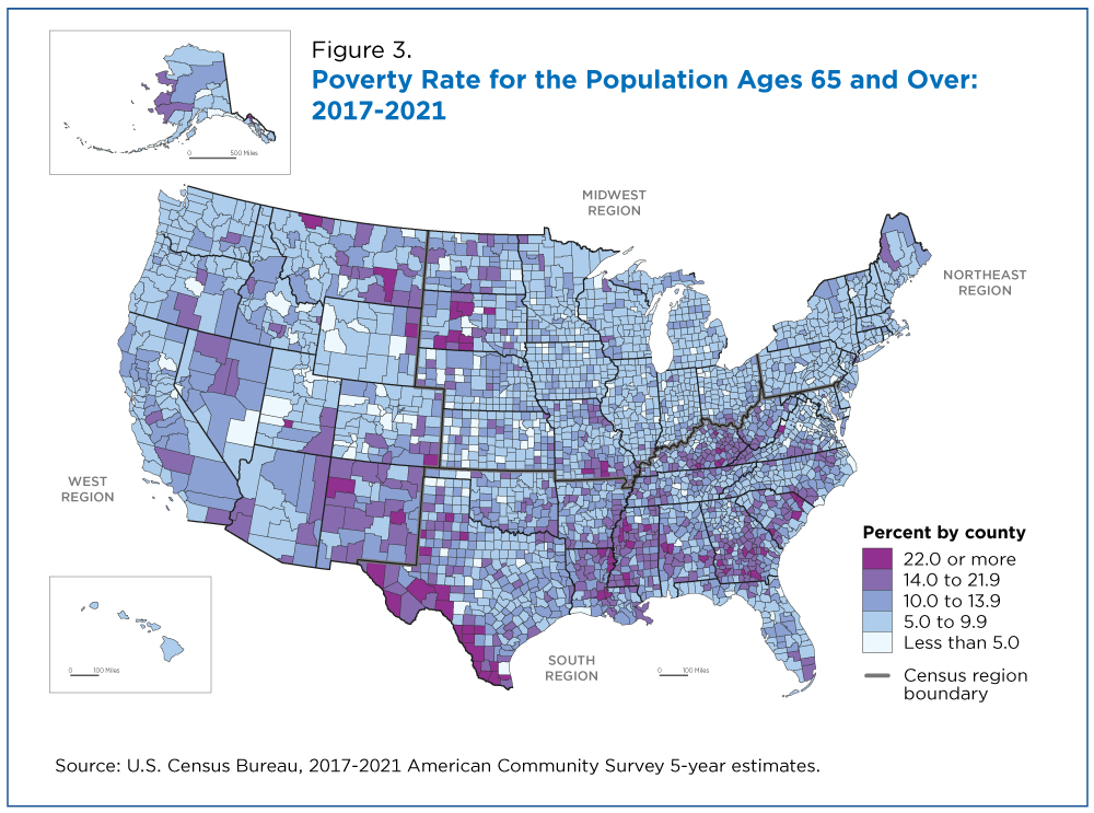 Figure 3. Poverty Rate for the Population Ages 65 and Over: 2017-2021
