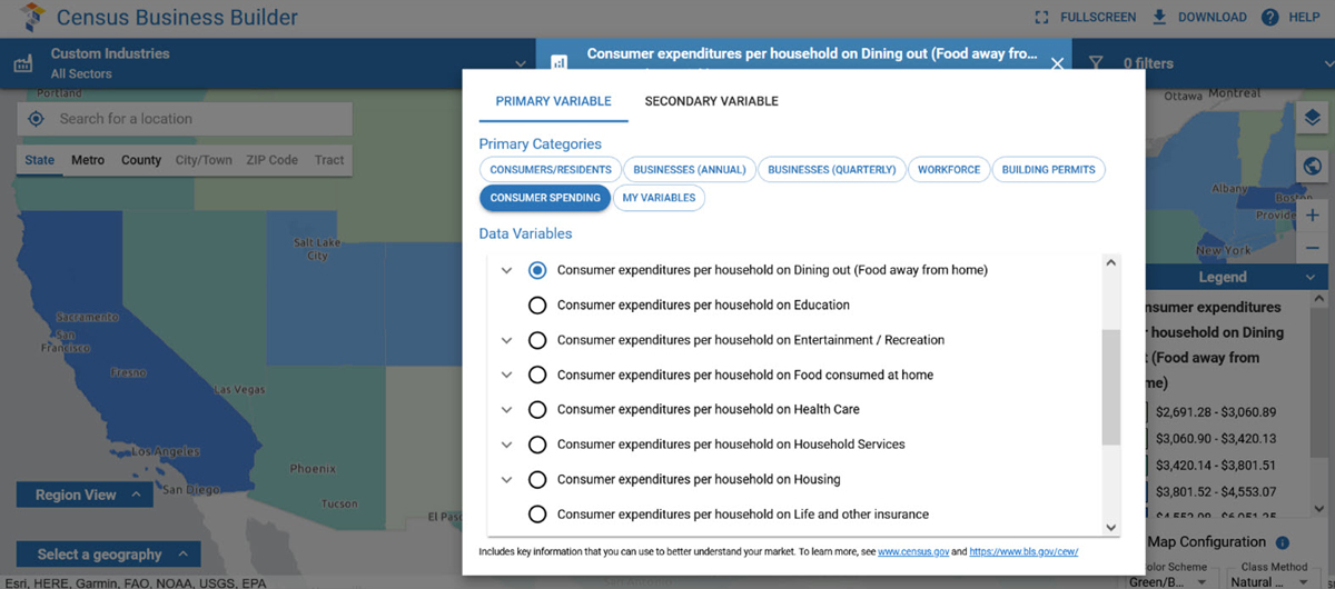 Figure 2: Census Business Builder Version 5.1