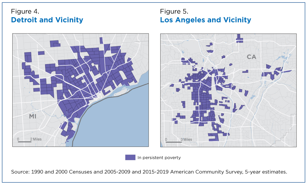 Figure 4. Detroit and Vicinity; Figure 5. Los Angeles and Vicinity