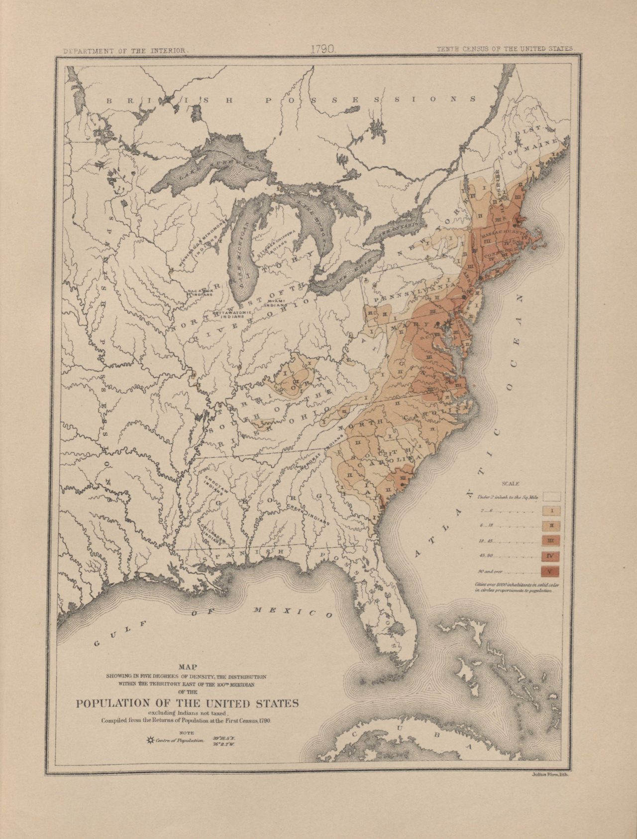 1790 Population Map