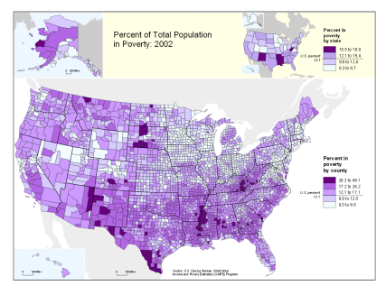 Percent of Total Population in Poverty: 2002