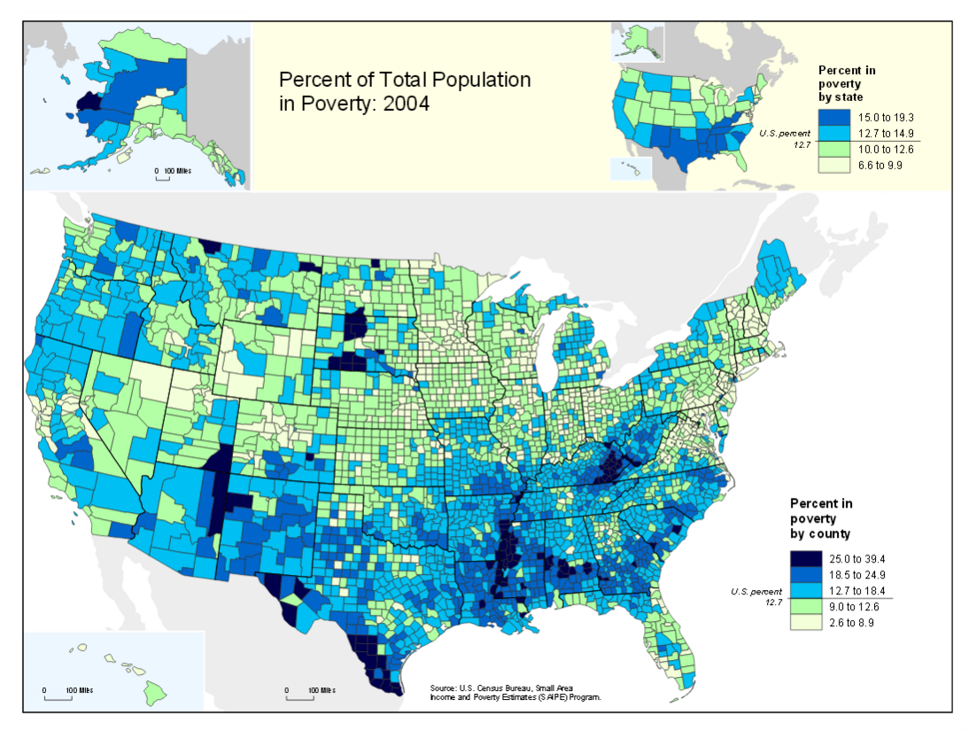 Percent of Total Population in Poverty: 2004