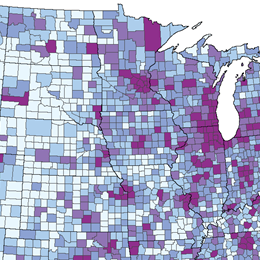 Number of High-Income Households for Each County in the United States: 2007–2011