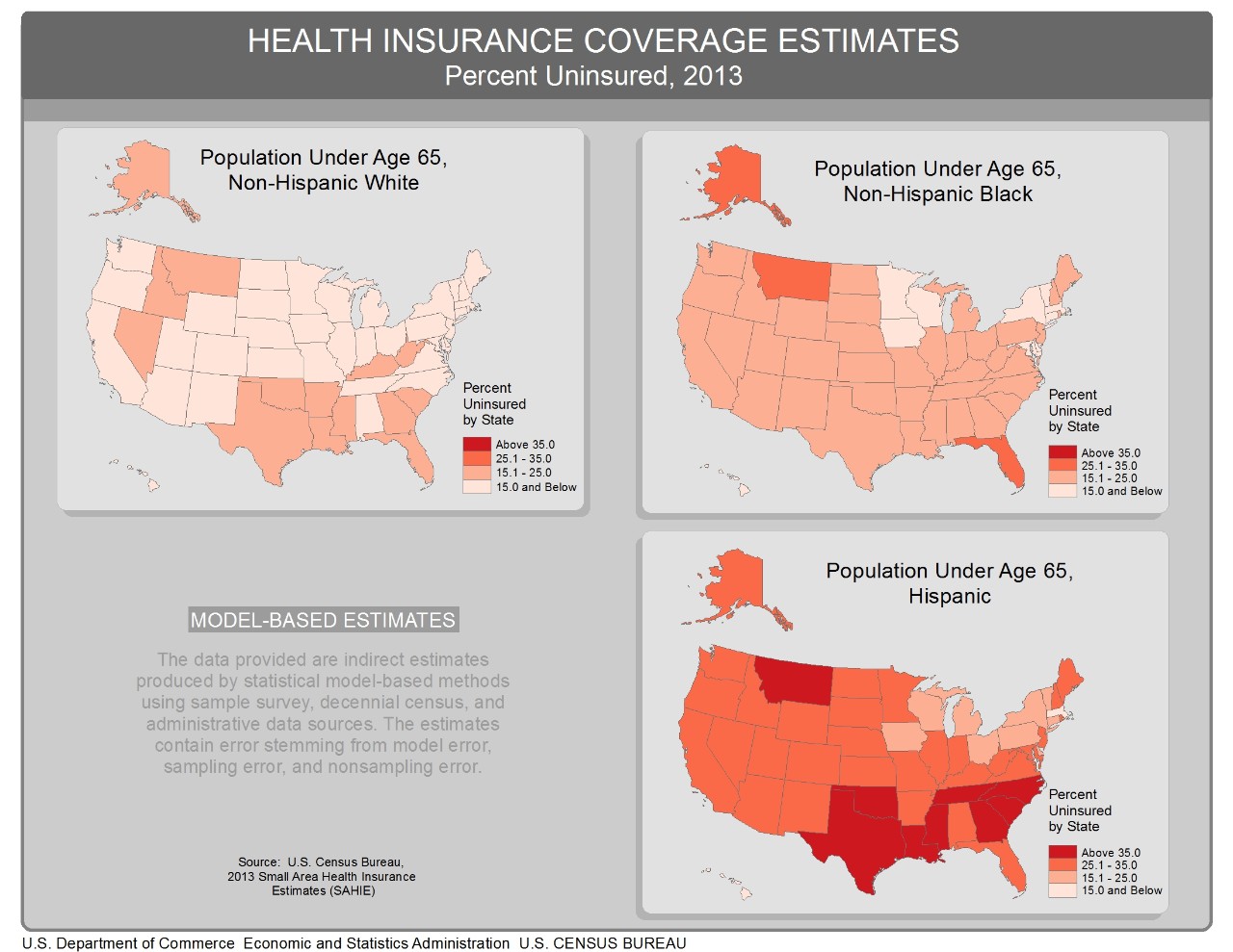 Figure 3. Percent Uninsured by Race and Ethnicity, Under Age 65, by State, 2013