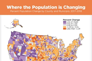 Map: Where the population is changing.