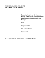 Enhancing Data From the Survey of Income and Program Participation With Data From Economic Censuses and Surveys