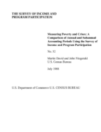 Measuring Poverty and Crises: A Comparison of Annual and Subannual Accounting Periods Using the Survey of Income and Program Participation