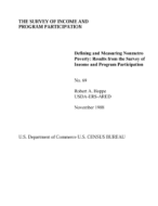Defining and Measuring Nonmetro Poverty: Results from the Survey of Income and Program Participation