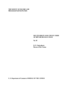 Multivariate Analysis by Users of SIPP Micro-Data Files