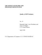 Quality of SIPP Estimates