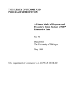 A Poisson Model of Response and Procedural Error Analysis of SIPP Reinterview Data