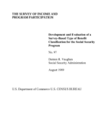 Development and Evaluation of a Survey-Based Type of Benefit Classification for the Social Security Program