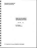 Receipt of Food Stamps by Longitudinal Households and Individuals in the SIPP