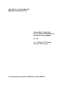 Using SIPP to Analyze Black-White Differences in Youth Employment