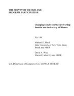Changing Social Security Survivorship Benefits and the Poverty of Widows