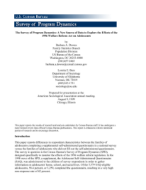 The Survey of Program Dynamics: A New Source of Data to Explore the Effects of the 1996 Welfare Reform Act on Adolescents