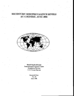 Recent HIV Seroprevalence Levels by Country: June 2001