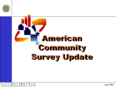 American Community Survey Update