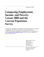 Comparing Employment, Income, and Poverty: Census 2000 and the CPS