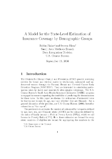 A Model for the State-Level Estimation of Insurance Coverage by Demographic Groups