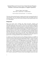 National Breast and Cervical Cancer Early Detection Program: Methods to Determine Participation of Eligible Populations