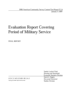 Evaluation Report Covering Period of Military Service 
