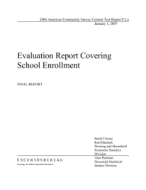 Evaluation Report Covering School Enrollment