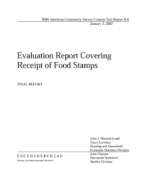Evaluation Report Covering Food Stamps