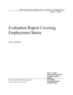 Evaluation Report Covering Employment Status