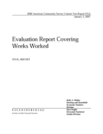 Evaluation Report Covering Weeks Worked