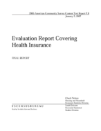 Evaluation Report Covering Health Insurance