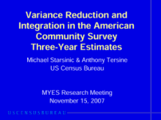 Variance Reduction and Integration in the American Community Survey Three-Year Estimates