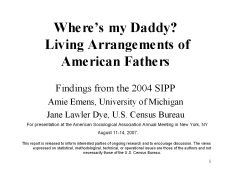 Where’s my Daddy? Living Arrangements of American Fathers