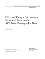 Effects of Using a Grid versus a Sequential Form on the ACS Basic Demographic Data