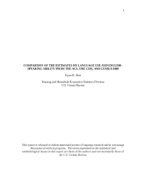 Comparison of the Estimates on Language Use and English-Speaking Ability from the ACS, the C2SS, and Census 2000