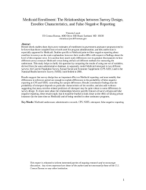 Medicaid Enrollment: The Relationships between Survey Design, Enrollee Characteristics, and False-Negative Reporting
