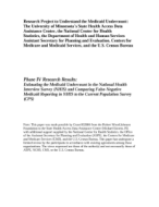 Research Project to Understand the Medicaid Undercount: