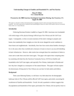 Understanding Changes in Families and Households Pre and Post Katrina 