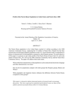 Profile of the Puerto Rican Population in United States and Puerto Rico: 2008