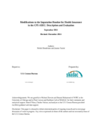 Modifications to the Imputation Routine for Health Insurance in the CPS ASEC: Description and Evaluation