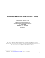 Intra-Family Differences in Health Insurance Coverage 